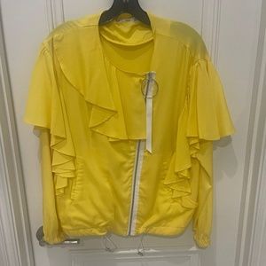 Yellow Mango lightweight ruffle windbreaker